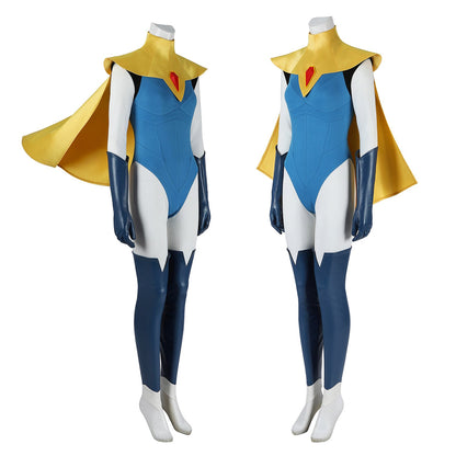 Dispatch Blonde Blazer Bodysuit Cloak Woman Fullset Cosplay Costumes