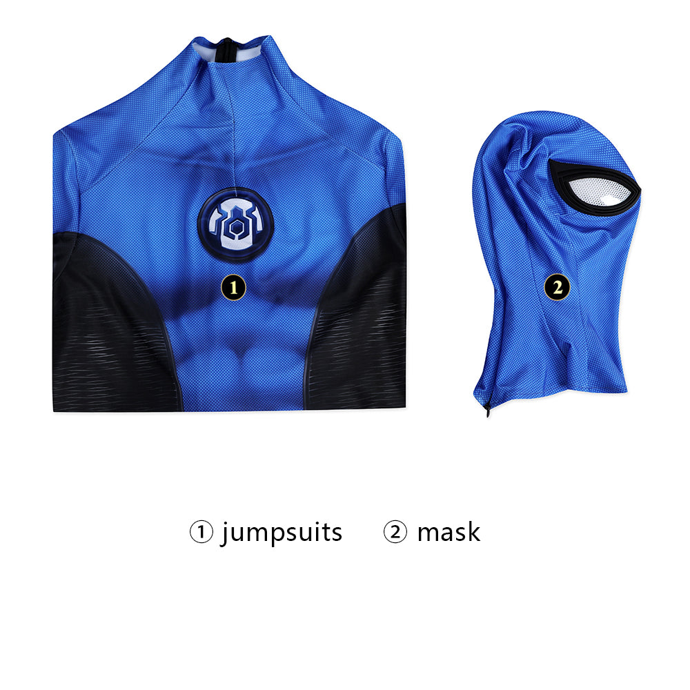 Marvel's Spider-Man 2 New Blue Suit Male Jumpsuit Cosplay Costumes