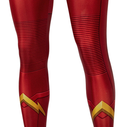 The Flash Season 5 Barry Allen Male Jumpsuit with Mask Cosplay Costumes