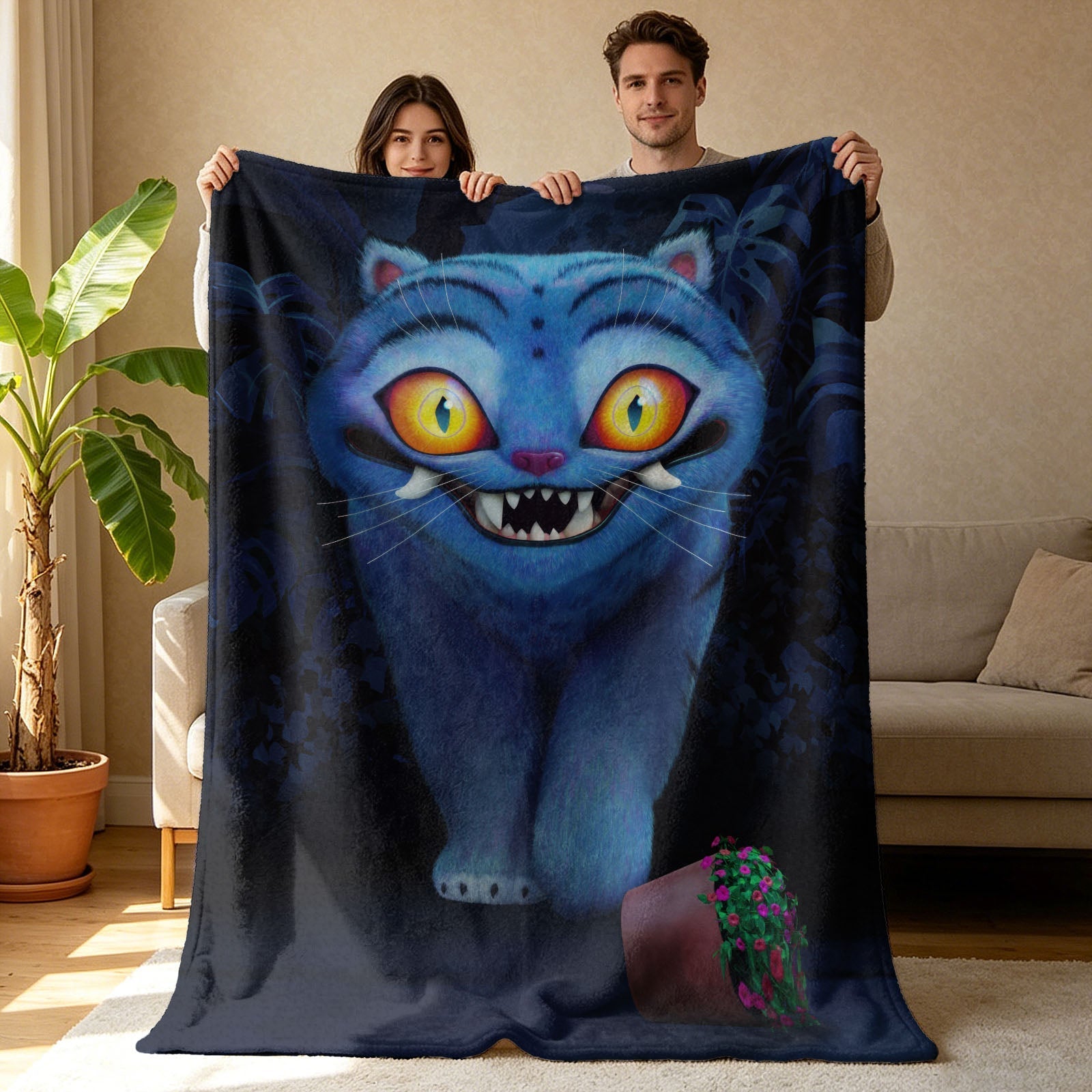Kpop Demon Hunters Huntrix Saja Boys Inspired Blanket Cozy Flannel Throw Blanket