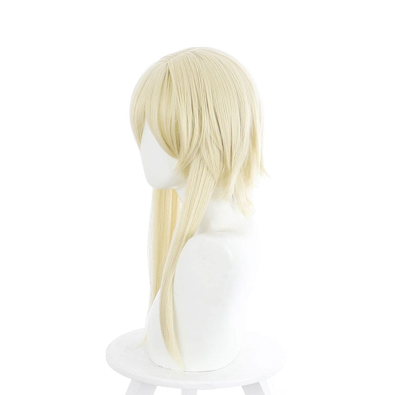 Genshin Impact Traveler Lumine Blonde Ponytail Cosplay Wigs