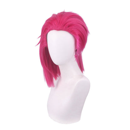 LOL Arcane Vi Childhood Short Red Cosplay Wigs