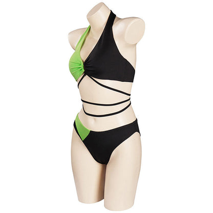 Kim Possible Shego Swimsuit Cosplay Costumes