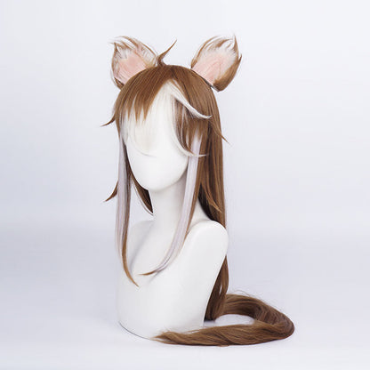 Genshin Impact Miss Hina Inugami Cosplay Wigs With Ears