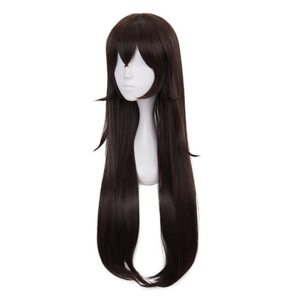 Genshin Impact Amber Dark brown Long Cosplay Wigs