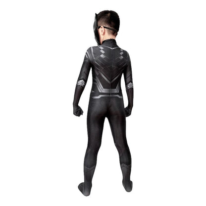 Anime Black Panther Children Jumpsuit Cosplay Costume