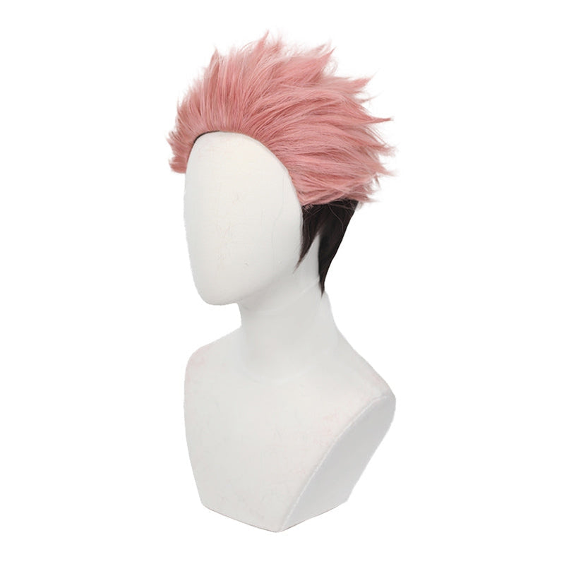 Jujutsu Kaisen Ryomen Sukuna Short Pink Gradient Black Cosplay Wigs