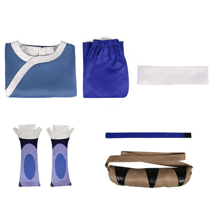 Avatar: The Last Airbender Katara Blue Dress Outfit Cosplay Costumes