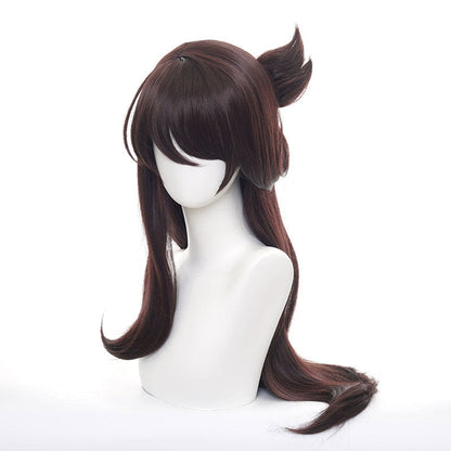 Genshin Impact Beidou Dark Brown Long Cosplay Wigs