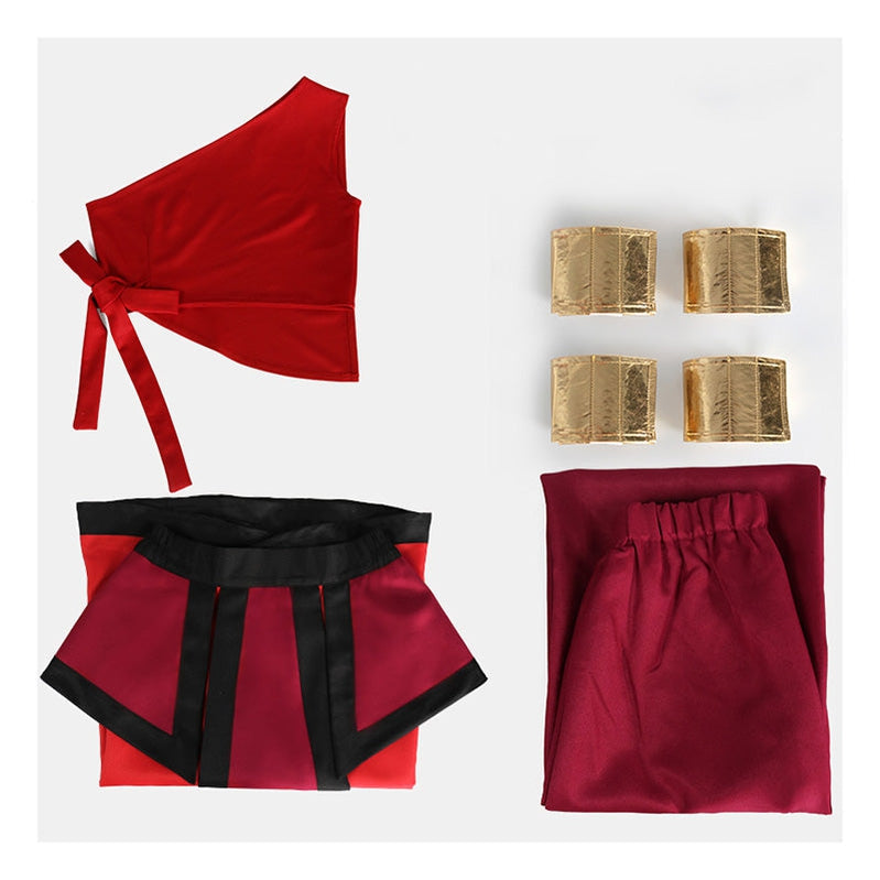 Avatar: The Last Airbender Katara Red Dress Outfit Cosplay Costume