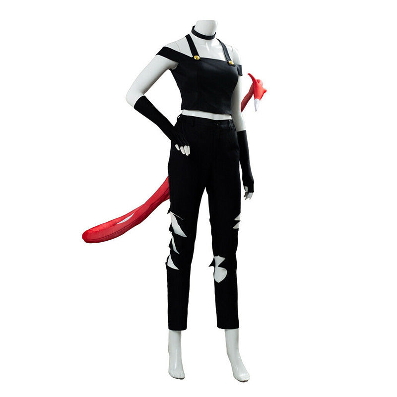 Anime Hazbin Hotel Angel Dust Balck Fullset Halloween Cosplay Costumes
