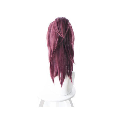 LOL KDA Skin Akali Purple Ponytail Cosplay Wigs