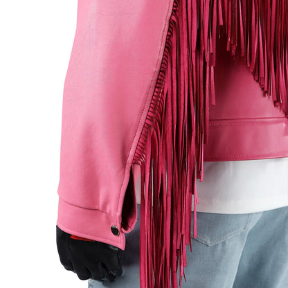 Minecraft Trash Man Garrett Pink Leather Jacket Cosplay Costumes