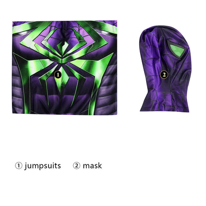 Marvel's Spider-Man Miles Morales Purple Reign Suit Male Jumpsuit Costumes