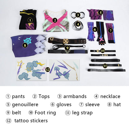 Game LOL Arcane 2 Jinx Full Set Role Cosplay Costumes