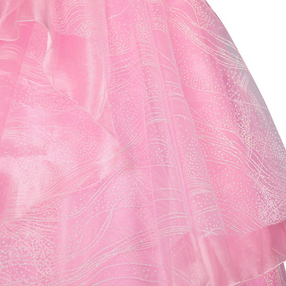 Wicked Part One Galinda Female Dress with Crown Cosplay Costumes