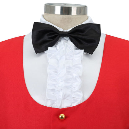 Beetle Juice Michael Keaton Red Suit Halloween Cosplay Costumes