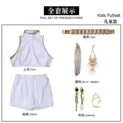 KPop Demon Hunters Rumi White Outfit Adult Kids Cosplay Costumes