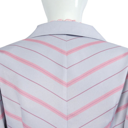 Wicked: For Good Witch Glinda Pink Stripe Suit Cosplay Costumes