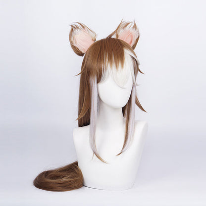 Genshin Impact Miss Hina Inugami Cosplay Wigs With Ears
