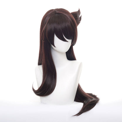 Genshin Impact Beidou Dark Brown Long Cosplay Wigs