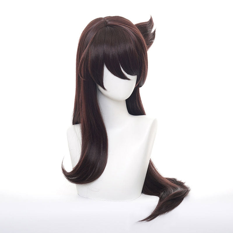 Genshin Impact Beidou Dark Brown Long Cosplay Wigs