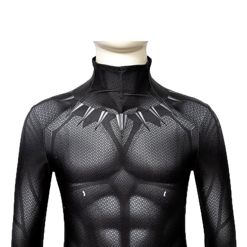 Captain America Civil War Black Panther Kids Jumpsuit with Mask Costume