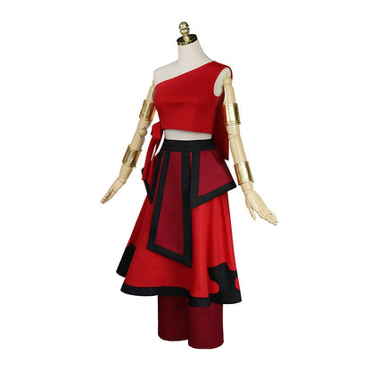 Avatar: The Last Airbender Katara Red Dress Outfit Cosplay Costume