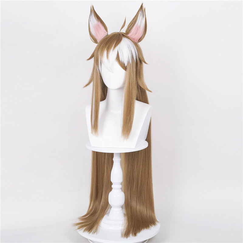 Genshin Impact Miss Hina Inugami Cosplay Wigs With Props