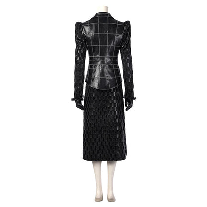 Movie Cruella de Vil Leather Fullsuit Halloween Cosplay Costumes