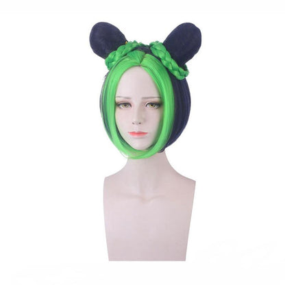 JoJo's Bizarre Adventure Stone Ocean Jolyne Cujoh Mixed Dark Green Cosplay Wigs