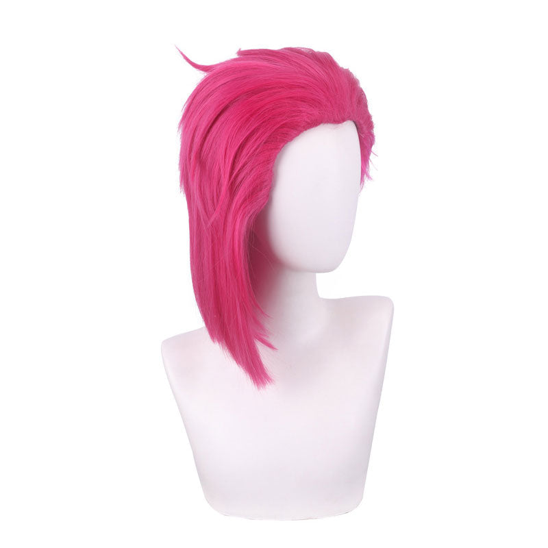 LOL Arcane Vi Childhood Short Red Cosplay Wigs