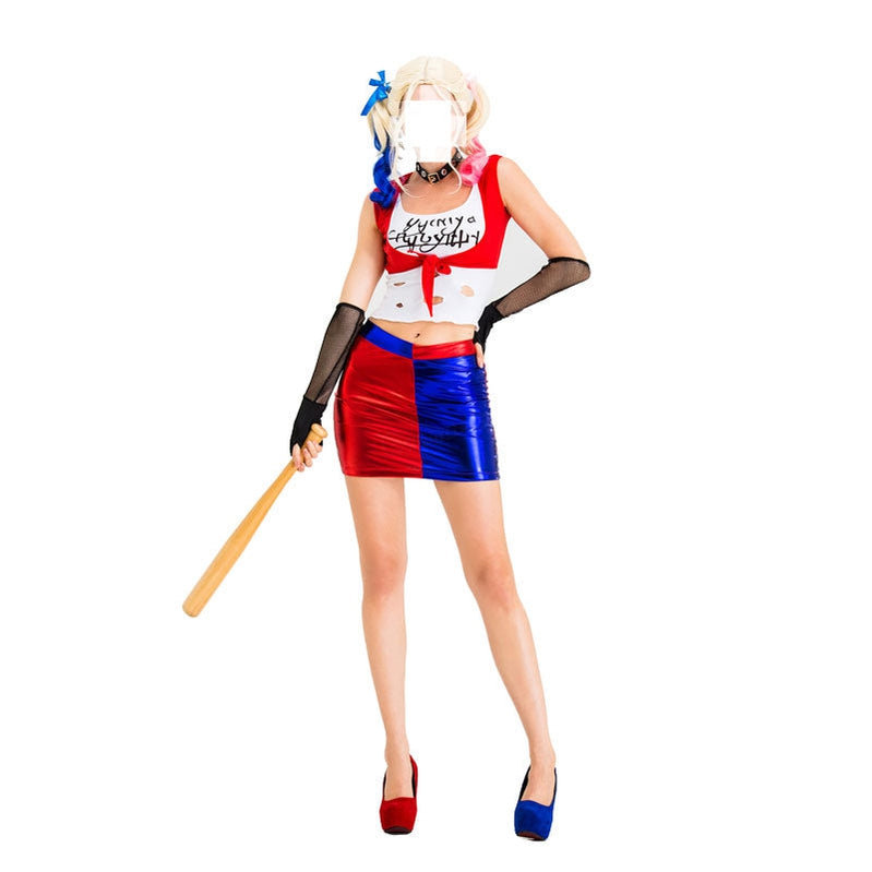 Suicide Squad Harley Quinn T shirt Cosplay Costumes