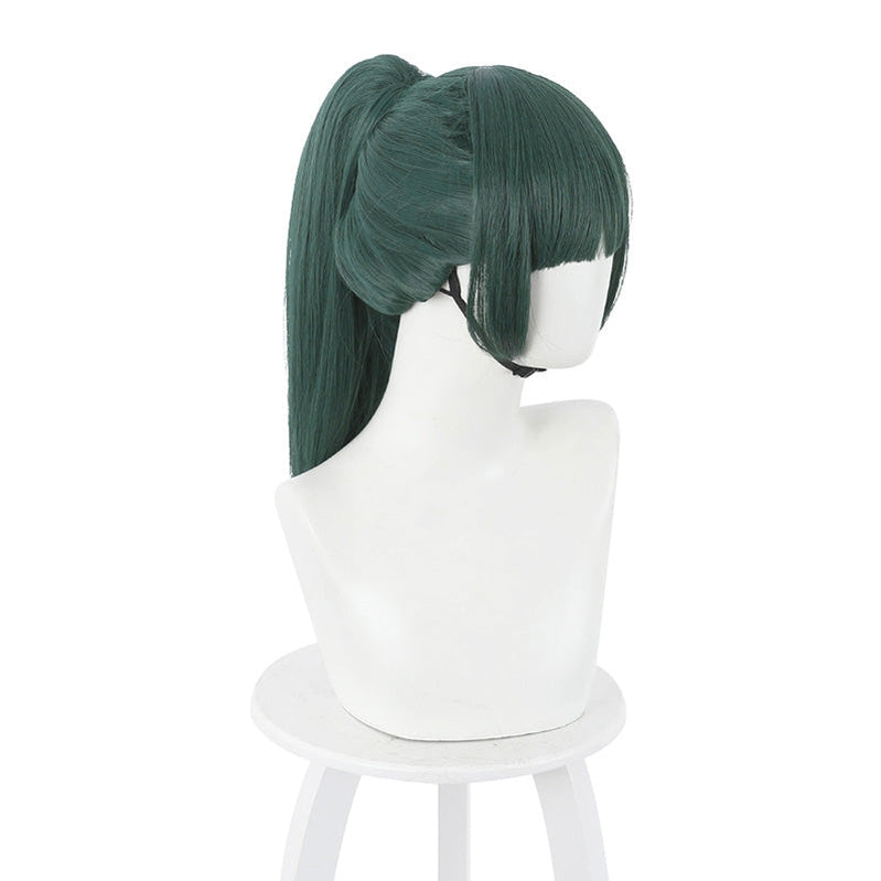 Jujutsu Kaisen Maki Zenin Long Dark Green Cosplay Wigs