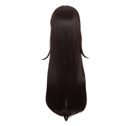 Genshin Impact Amber Dark brown Long Cosplay Wigs