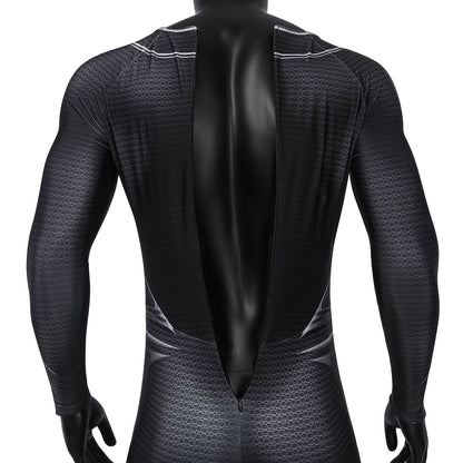 Justice League Clark Kent Superman Male Black Jumpsuit Cosplay Costumes
