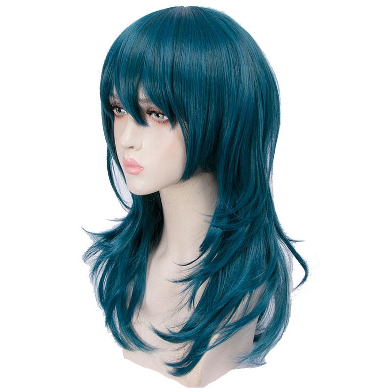 50cm Fire Emblem: Three Houses Byleth Blue Long Cosplay Wigs