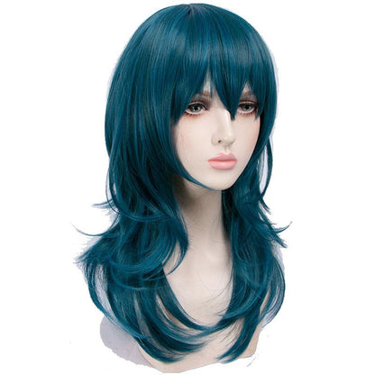 50cm Fire Emblem: Three Houses Byleth Blue Long Cosplay Wigs