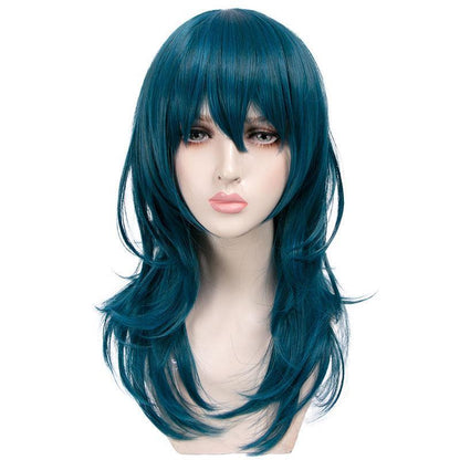 50cm Fire Emblem: Three Houses Byleth Blue Long Cosplay Wigs