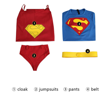 Christopher Reeve 1978 Superman Movie Full Set Cosplay Costumes