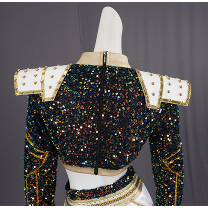 KPop Demon Hunters Rumi Zoey Mira Glitter Black Adult Kids Cosplay Costumes