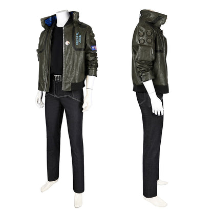 Cyberpunk 2077 V PU Leather Top Level Full Set Cosplay Costumes