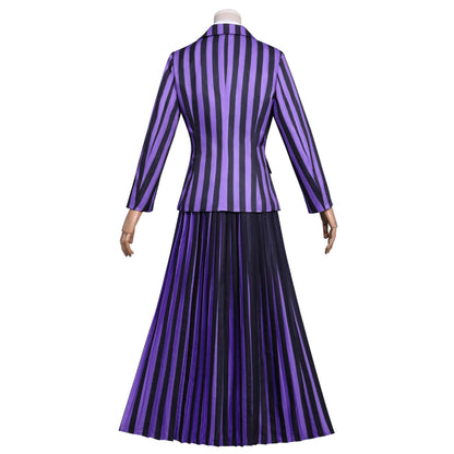 Wednesday 2 Addams Nevermore Academy Purple Uniform Adult Kids Costumes