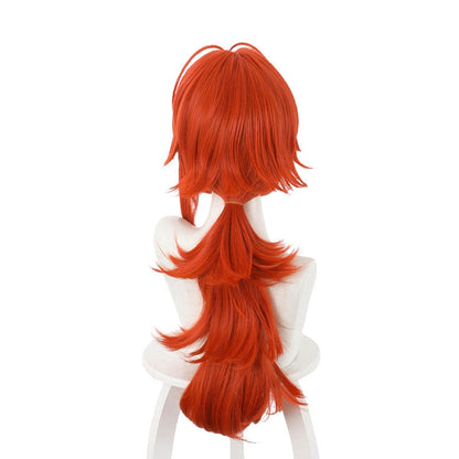 Genshin Impact Diluc Ragnvindr Orange Cosplay Wig
