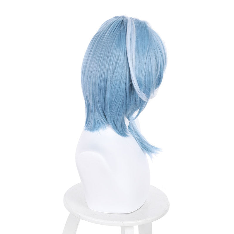 Genshin Impact Eula Blue White Long Cosplay Wigs