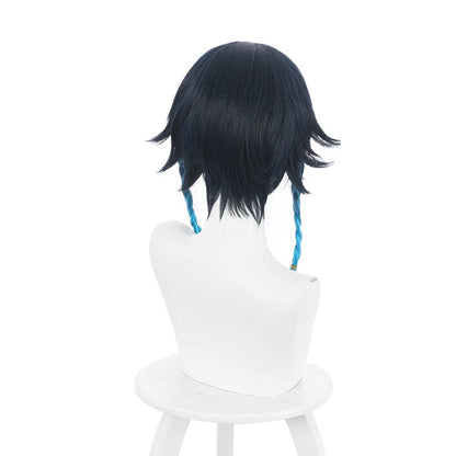 Genshin Impact Venti Gradient Blue Braided Cosplay Wig