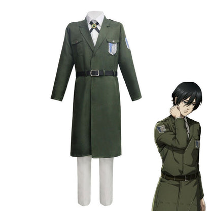 Attack on Titan 4 Season Mikasa Ackerman Survey Corps Uniform Set Cosplay Costume