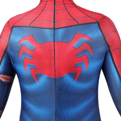 Spider-Man PS5 Classic Suit Damaged Children Jumpsuit Cosplay Costumes