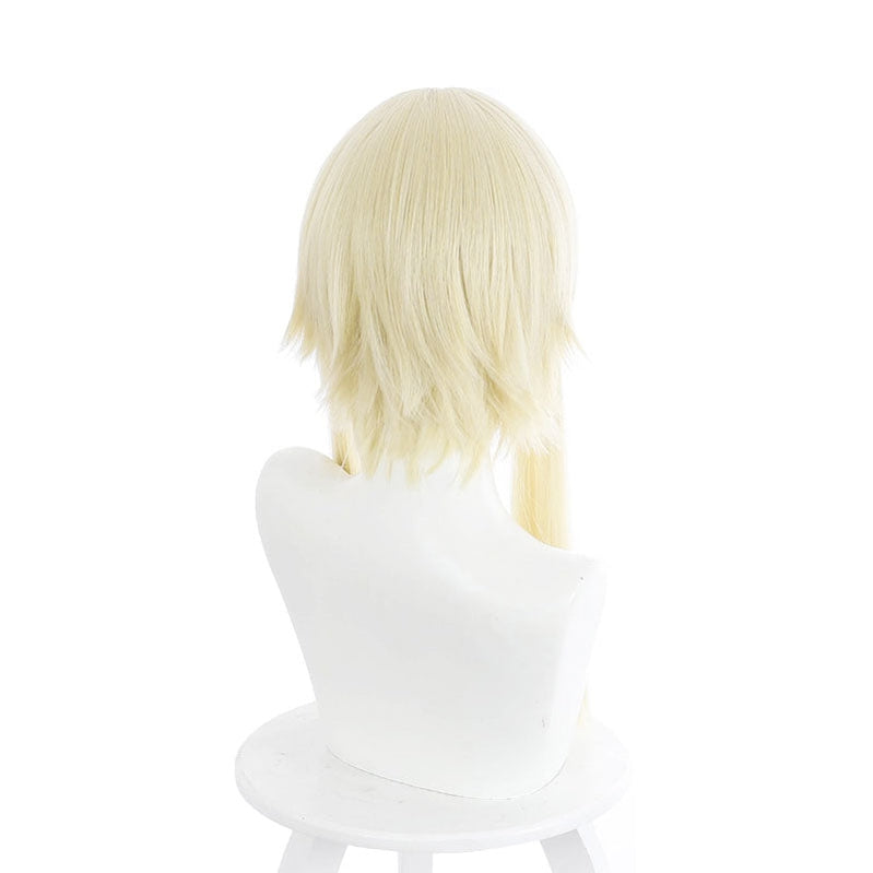 Genshin Impact Traveler Lumine Blonde Ponytail Cosplay Wigs