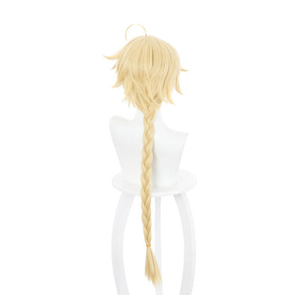 Genshin Impact Traveler Aether Blonde Ponytail Cosplay Wigs
